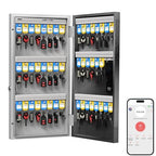48-Key Smart Key Lock Box Wall Mount – Commercial Key Cabinet with App, Keypad, Bluetooth & WiFi Unlock (Sold Separately), Access Log Tracking, Key Management System for School, Office - size: 48 Keys (Smart）