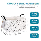 FANKANG Storage Basket,Nursery Hamper Canvas Laundry Basket Foldable with Waterproof PE Coating Storage, Office, Bedroom, Clothes,Toys (Rec-Star) - color: FK-Rec-Star