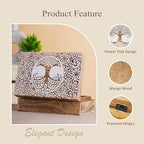 Ajuny Tree of Life Pattern Decorative Box Keepsake Trinket Holder Treasure Chest Jewelry Organizer for Necklaces Watch Storage Boxes Great for Gift- 8X5 Inch - style: Artisanal