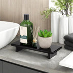 Acrylic Bathroom Counter Tray Stand, Kitchen Soap Holder Riser for Vanity Candle Plant Display, (1, Black-Small-8.6 x 3.6 x 1.5) - size: Black-Small-8.6 x 3.6 x 1.5
