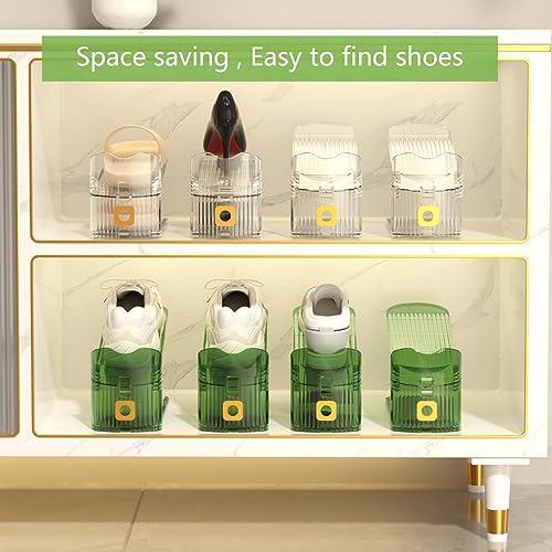 CiBiZi Clear Shoe Slots Organizers 6Pack Shoe Stacker Organizer for Closet Shoe Stackers for a Pair of Shoes Shoe Display Shelf Shoe Rack Holders Space Saver Organizador de Zapatos Clear - color: Clear, size: 6 Pack