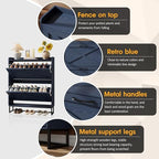 Maupvit Shoe Storage Cabinet with 2 Flip Drawers, Freestanding Shoe Organizer with Metal Legs for Entryway, Narrow Shoe Rack Cabinet, Blue - color: Blue, style: 2-Drawers