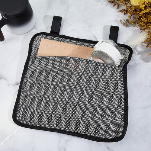 GORGECRAFT 41 * 30cm Armrest Chair Side Organizer Beach Chair Hanging Bag Cloth Bedside Caddy Organizers Gray Bed Buk Storage Bag Wheelchair Hanging Side Pocket Bag for Magazines Books Water Bottle - color: Gray