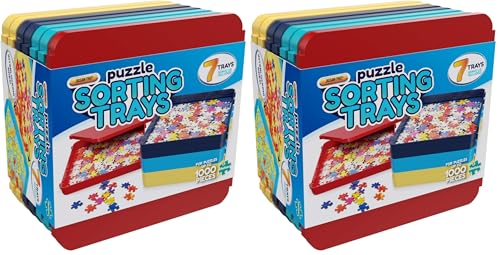 Buffalo Games - Puzzle Sorting Trays - 7 Count (Pack of 2) - style: Puzzle Sorting Trays