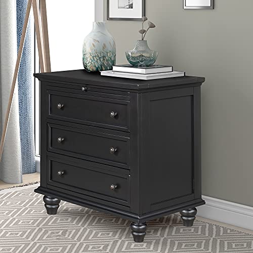 Modern Storage Wood Cabinet with 3-Drawer, Sofa Table Console Table End Table with Pull Out Tray, Accent Table Furniture for Entryway Living Room,Fully Assembly Bedside Table (Black) - color: Black