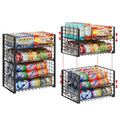 Sbanmao 2-Pack Stackable Can Organizer for Pantry, Adjustable Can Holder Rack for Canned Food Soda Drink Goods Storage up to 36 Cans Storage, 2 Tier, Black - style: Classic