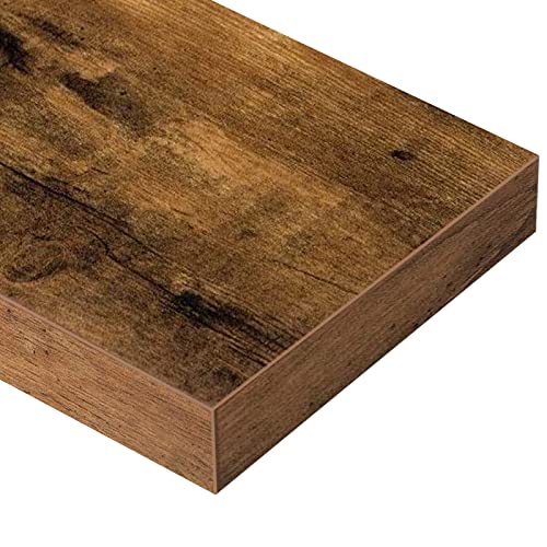 QEEIG Floating Shelf for Wall Bathroom Shelves Bedroom Kitchen Living Room Farmhouse Small Book Shelf 16 inch Set of 1, Brown (015-BN1) - color: A. Brown, size: 1pc