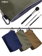 Tool Pouch Zipper Small Tool Bag Pouches Organizer Bag with Metal Carabiner, Nylon 1680D Heavy Duty for Wrenches, Screwdrivers & Office Supplies, Pack of 3, Green, Khaki, Blue, 11 Inch - color: 3 Pack, 11" Blue, 11" Khaki, 11" Green