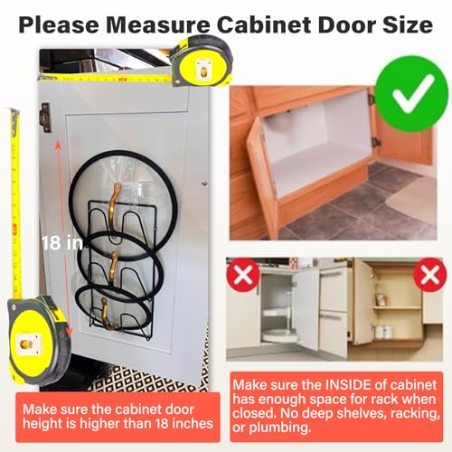 Durmmur 2 Pack Pot Lid Organizer Rack, 6-Tier Pot Lids Holder for Cabinet Door/Wall, No Drilling Adhesive Wall/Door Mounted Rustproof Pot and Pan Cover for Kitchen Storage, Classic Black - color: Black
