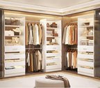 Aheaplus Closet System with 12 Drawers, 8.5-11.5Ft Wood Closet Organizer System with 4 Hanging Rods & 3 Towers, 4Ft & 6Ft L-Shaped Walk-in Closets Wardrobe Organizer Clothes Rack, Set of 3, White1 - color: White