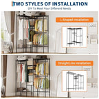 GarveeHome Heavy Duty Metal Clothes Rack – Adjustable Shelves, Freestanding Portable Wardrobe Organizer, Commercial Closet System for Garment Storage, Max Load 1210 LBS, Black – 86.2 x 17.3 x 76.4