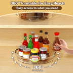 Clear Lazy Susan Organizer Turntable for Cabinet Table Top, 10.6 Inch 2 Pack 360 Rotating Spinning Makeup Organizer for Vanity, Kitchen Storage Rack Heavy-Duty Pantry Spices Tray Countertop Organizer - size: 10.6 inch 2 Pack