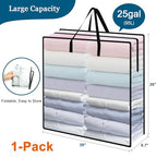 95L Under Bed Storage Bag, Under Bed Storage Containers, Clear Storage Bags for Clothes Quilt Pillow Wreath Blanket Storage or Closet Organizer Home Storage - style: 1-Pack