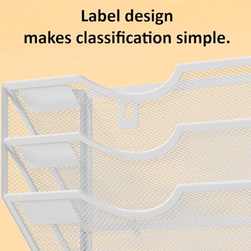 Kuntine.B Wall File Organizer Office Hanging Magazine Holder Wall File Organizer for Office Home (White, 3 Tier) - color: White, size: 3 Tier & No Hangers