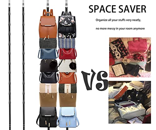 IZUS Bag-Organizer-Holder Purse Hanger - 20 Hooks for Closet and Door 2Pcs (Rack for Handbags/2 pcs Hold 20 Bags)