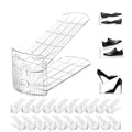 20 Pack Clear Shoe Slots Organizer Adjustable Shoe Stackers for a Pair of Shoes Rack Storage Shoe Space Saver 52% Shoe Hold Shoe Organizer for Closet - size: 20PACK-Adjustable