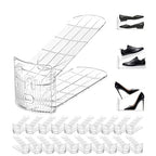 20 Pack Clear Shoe Slots Organizer Adjustable Shoe Stackers for a Pair of Shoes Rack Storage Shoe Space Saver 52% Shoe Hold Shoe Organizer for Closet - size: 20PACK-Adjustable