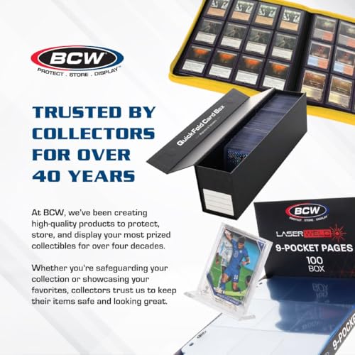 BCW 14-Inch Semi-Rigid #1 Storage Box - 10ct | Holds 350 Semi-Rigid Card Holders | Vertical Card Organizer | Ideal for Sports, Trading Cards Baseball, Magic, Pokemon - style: 10 Pack