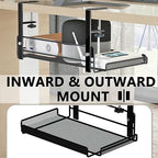 Under Desk Cable Management Tray Cord Wire Shelf Organizer (Large) - size: Large
