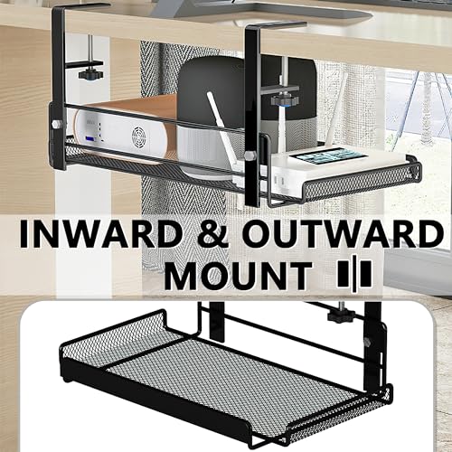 Under Desk Cable Management Tray Cord Wire Shelf Organizer (Medium) - size: Medium