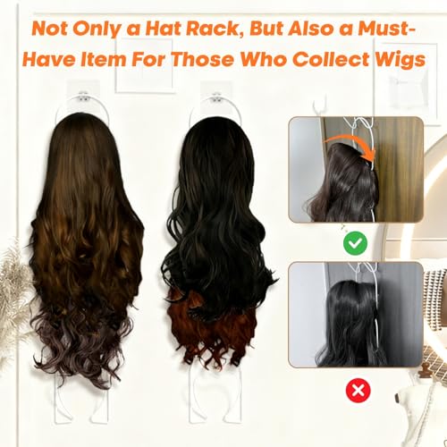 LINFIDITE 10 Pack Hat Rack Hanging Baseball Caps Display Storage Rack Hat Organizer Wigs Rack Over Door Wall Mounted Scarves Handbags Storage Holder for Door, Wall, Closet, Bathroom,White - color: 10pcs White, size: Heart Ring