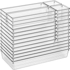 Large Clear Plastic Drawer Organizer 28 Pack - 5 Sizes (XL to small) Acrylic Drawer Organizer Trays for Kitchen Utensils, Gadgets, Bathroom, Vanity and Makeup, Office - Everything Can Be Organized! - size: 28 Pack