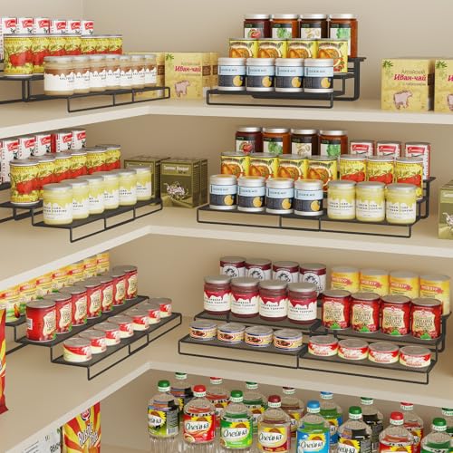 Dmevkic Expandable Can Organizer for Pantry,3-Tier Adjustable Can Organizers and Storage Holds Up to 24 Cans,Can Storage Rack for Pantry,Kitchen,Cabinet