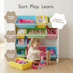 Humble Crew Kids' Toy Storage Organizer, White/Pastel (WO560P) - color: White/Pastels