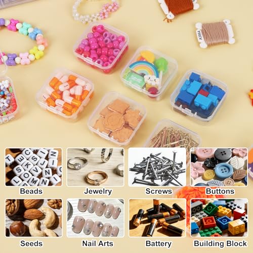 SGHUO Bead Organizer Box, 56 pcs Small Organizers, 3-Tier Stackable Storage Container Box for Art Craft Storage, Washi Tape, Kids Toys, Jewelry, Beauty & Sewing Supplies - style: 3 tier-mix