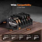 Foam Pistol Rack for Gun Safe Pistol Holder for Storage, Gun Cabinet Accessories for Pistols Revolvers, Fits Most Handguns - size: 6 Slots