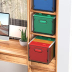samstar 2 Pack Hanging File Organizer, Mesh File Folder Box Filing Box File Cabinet Organizer Storage Boxes, Letter Size - size: 2 Pack