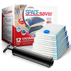 Spacesaver Variety Vacuum Storage Bags for Comforters, Blankets & Clothes – Sealed Compression Bags with Hand Pump – Space Saver Bags for Bedding,Travel & Organization - 3S, 3M, 3L & 3XL - Pack of 12