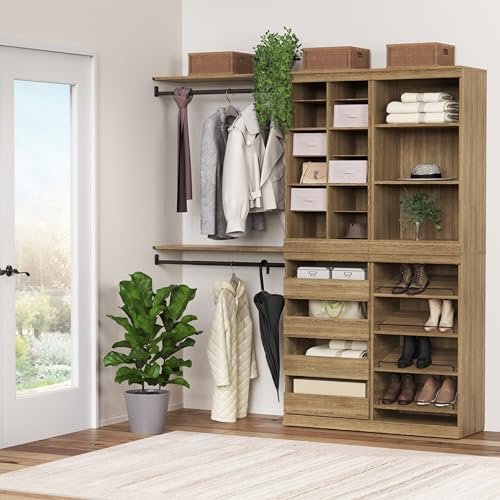 ClosetMaid Modular Storage Stackable 3-Shelf Unit, Sand - color: Sand