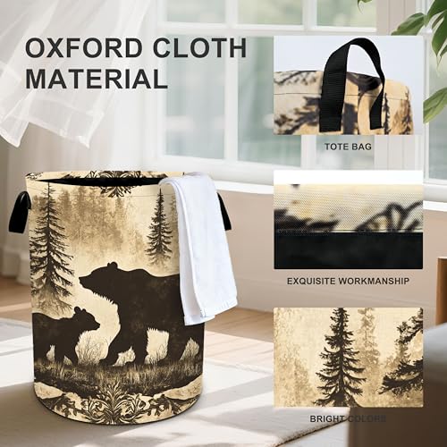 Animal Laundry Basket Storage Bin Foldable Laundry Hamper Clothes Storage Bucket Organizer 19.6x15.7 Inch For Laundry Room/Bedroom/Bathroom - color: Animal