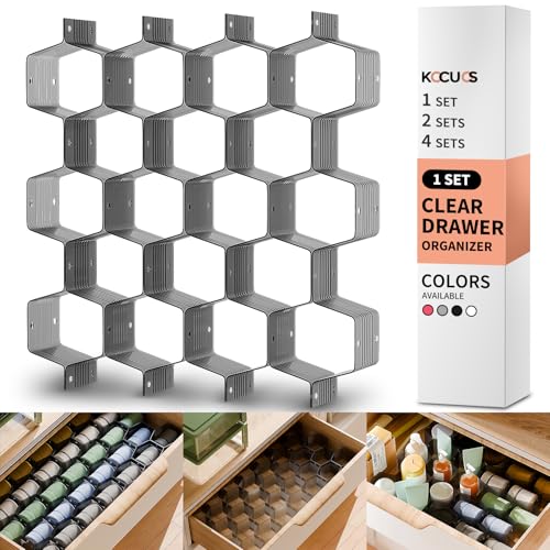 Honeycomb Separator Adjustable Drawer Organizer Divider for Underwear Belt-Scarf Socks Organizer (Black(1pc)) - color: Black(1pc)