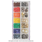 Craft Mates Craft & Sewing Supplies Organizer, 14 Locking Compartments (3XL) with Clear Lids, Bead, Jewelry, Embroidery, Thread, Needle, Scrapbooking, DIY Storage Box for Crafters and Artists - style: 14 Locking Compartments (3XL)