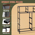 WLIVE Dresser for Bedroom with 10 Drawers, Fabric Dresser Chest of Drawers with Side Pockets and Hooks, Sturdy Metal Frame, Drawers Organizer Unit for Room, Hallway, Dark Gray - color: Dark Gray
