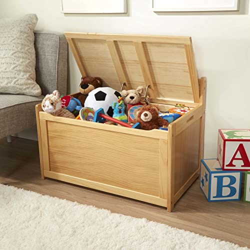 Melissa & Doug Wooden Toy Chest - Light Wood Furniture for Playroom, Blonde Kids Toy Box, Wooden Box Storage Organizer, Children's Furniture Chest - color: Honey