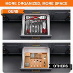 Large Silverware Organizer, Expandable BPA Free Kitchen Silverware Drawer Organizer, 9 Slots Cutlery Utensil Tray with Dividers, Adjustable Flatware Storage Holder for Spoons Forks Knives