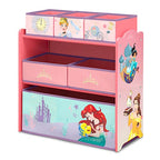 Delta Children Design & Store 6 Bin Toy Storage Organizer, Disney Princess - color: Disney Princess