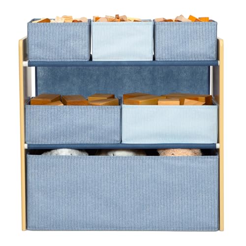 Delta Children - GapKids 6 Bin Toy Organizer - Greenguard Gold Certified, Indigo Blue - color: Indigo Blue
