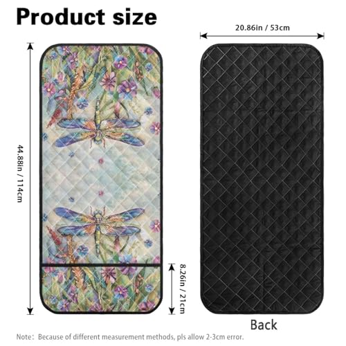 Dragonfly Daisy Print Couch Arm Covers with 2 Pocket Storage Water Resistant Sofa Chair Armrest Protector Stain Resistant Recliner Armrest Organizer for Dogs Cats Pet - color: Dragonfly Daisy