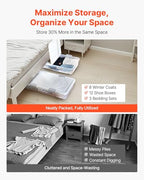 VEVOR Under Bed Storage with Wheels, 31.7 x 15.6 x 6.9 inch Underbed Containers, Underbed Shoes Organizer with Lid & Gray Latch, Rolling Under the Bed Storage Bins for Clothes Shoes Blankets, 4 Pack