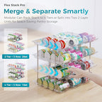 oylik Can Organizer for Pantry, 4 Tiers Can Storage Rack, up to 48 Cans Food Holders for Fridge, Cabinet and Pantry Organization - size: 4 Tiers*3 Rows