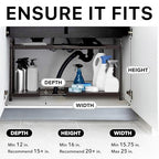 Simple Houseware Under Sink 2-Tier Heavy Duty Expandable Rack Organizer, Adjustable Width 15.75–25 Inches with 4 Shelf Height Levels, Bronze - color: Bronze