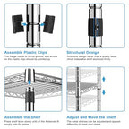 Ulif E1 Heavy Duty Closet Garment Rack, 6 Tiers Adjustable Metal Freestanding Expandable Clothing Storage with 4 Hanger Rods, Easy to Assemble Wardrobe, 71.4" H x (70" - 88.2") L x 14" D, Chrome - color: Chrome