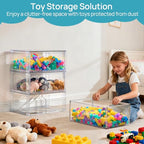 Vtopmart 4 Pack Large Clear Stackable Storage Drawers 27QT, Easily Assemble Plastic Closet Storage Bins, Dust-Proof UnderBed Organizer for Clothing, Sweater Organization - style: 4pk Large