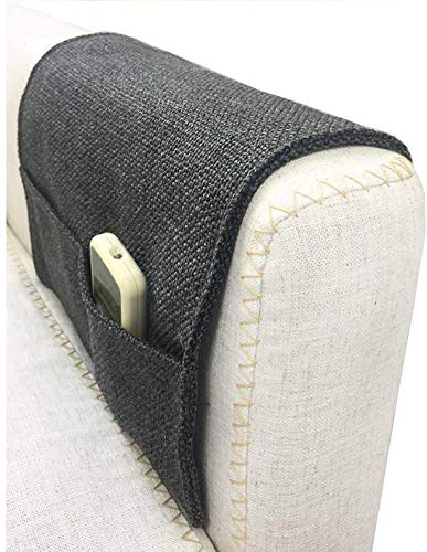 Durable Oxford Couch Sofa Armrest Organizer No-Slip Cloth Arm Chair Caddy Bedside Storage Pocket with 3 Pockets TV Remote Holder Bed Storage Bag for Cellphone Tablet Notepad Book Magazines DVD Glasses - color: Style-1:black