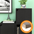 Way Basics Closet Organizer and Storage - Modular Connect Door Cube (Tool-free Assembly), Black - color: Black