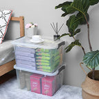 ITYLIFE CITYLIFE Citylife 6 Packs 44.4 QT Plastic Storage Bins with Lids Large Stackable Storage Containers for Organizing Clear Storage Box for Garage, Closet, Classroom, Kitchen - size: 44.4 Qt. - 6 Packs